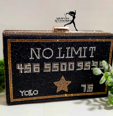 RHINESTONE CLUTCH PURSE - NO LIMIT